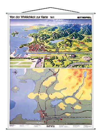 Wandkarte: Von der Wirklichkeit zur Karte Teil 1 | P5356-K518-84010